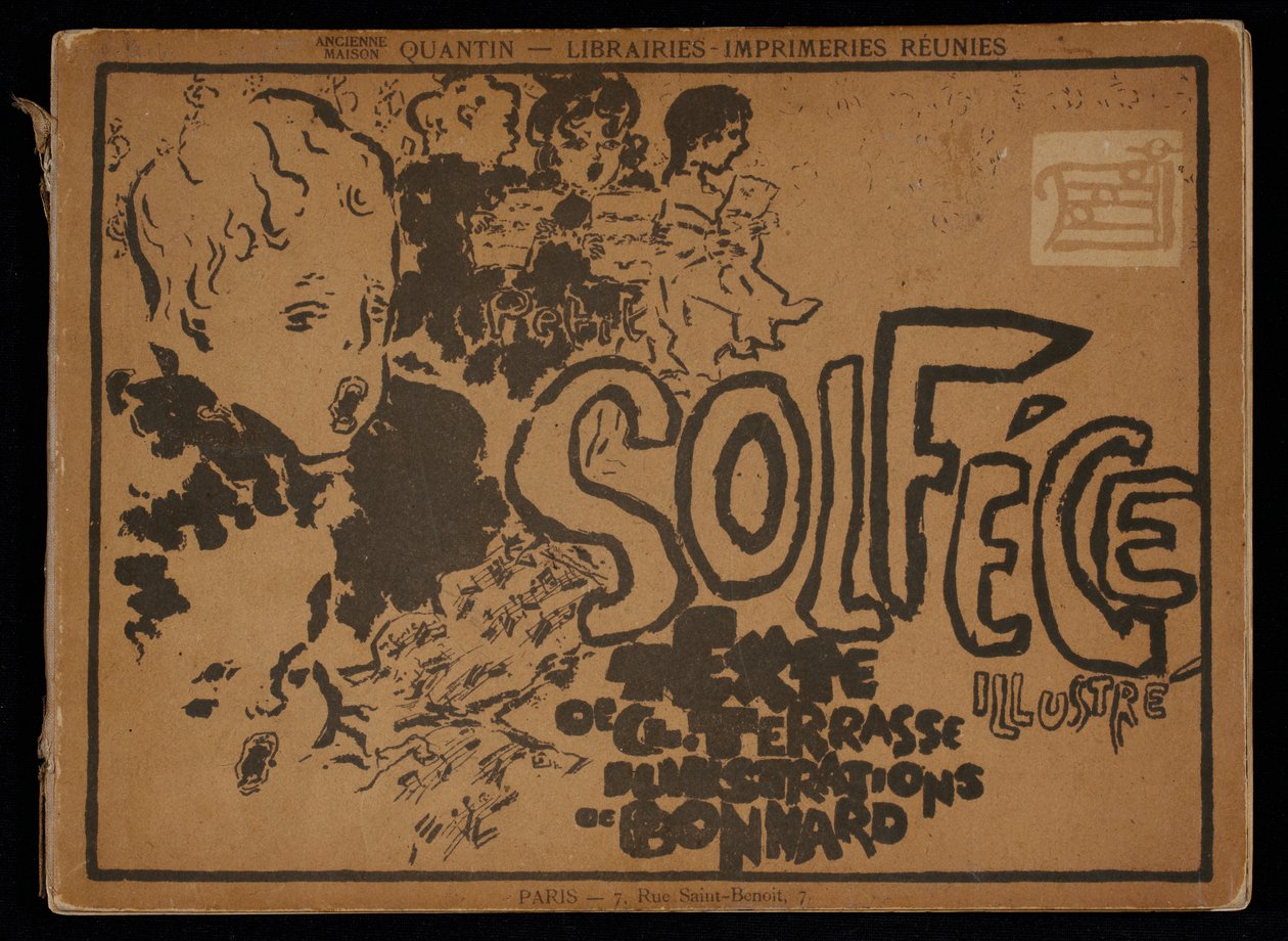 Przednia okładka „Little Illustrated Solfege” autorstwa Pierre Bonnard