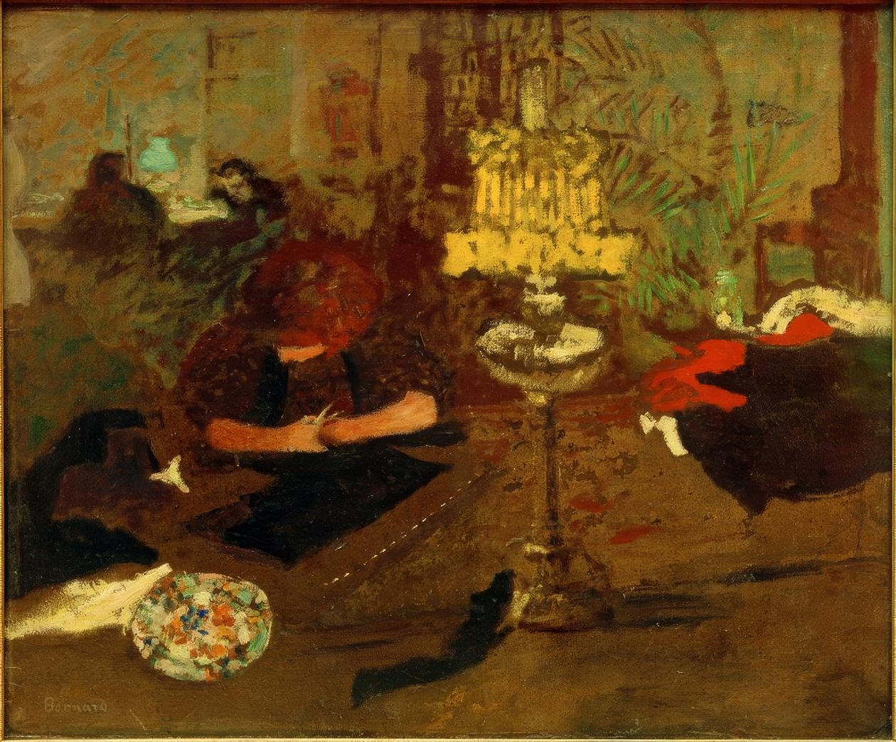 Młoda kobieta z lampą / Figurka z lampą autorstwa Pierre Bonnard