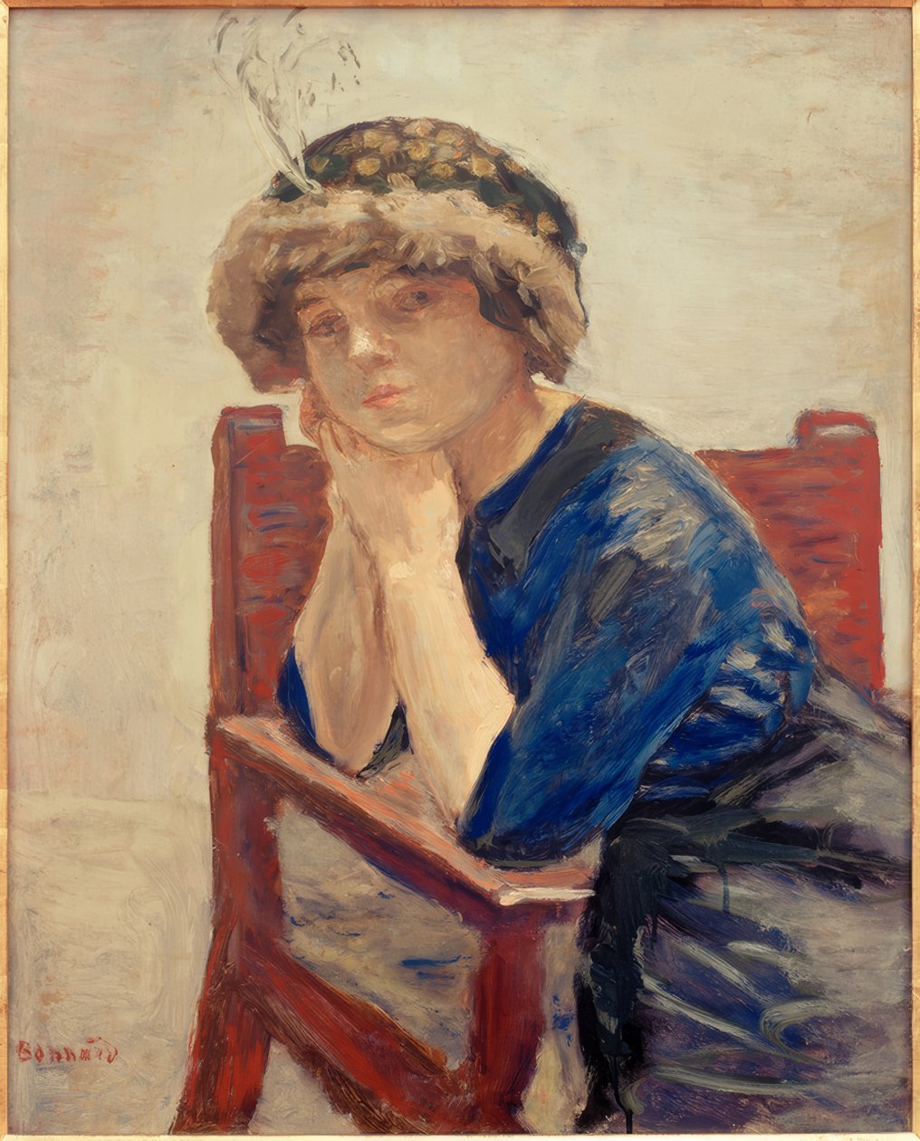Czapla Kobieta autorstwa Pierre Bonnard