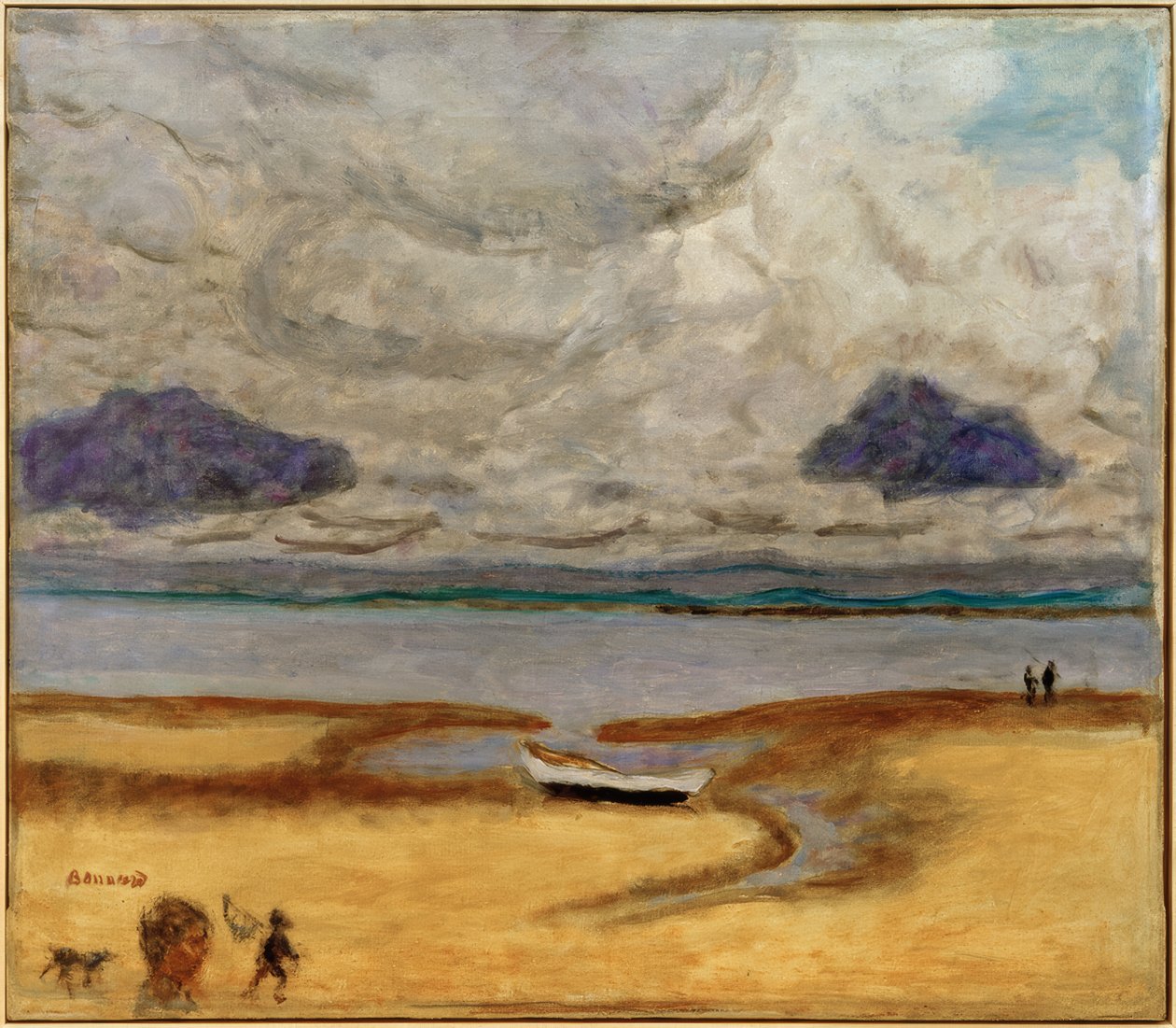 Plaża w czasie odpływu (Marée basse w Arcachon) autorstwa Pierre Bonnard