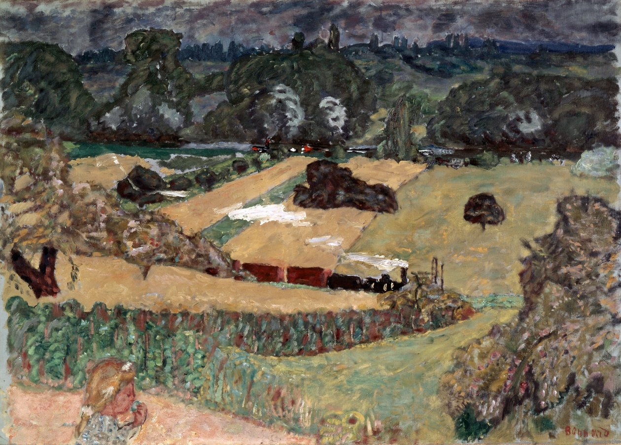 Krajobraz z pociągiem towarowym, 1909. autorstwa Pierre Bonnard