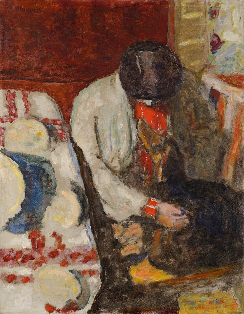 Marta z białym obrusem, 1926. autorstwa Pierre Bonnard