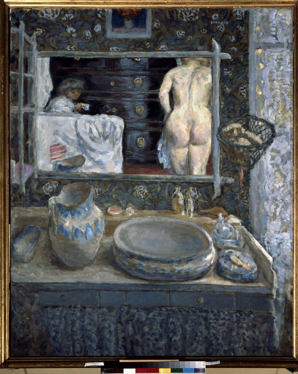 Lustro nad umywalką autorstwa Pierre Bonnard