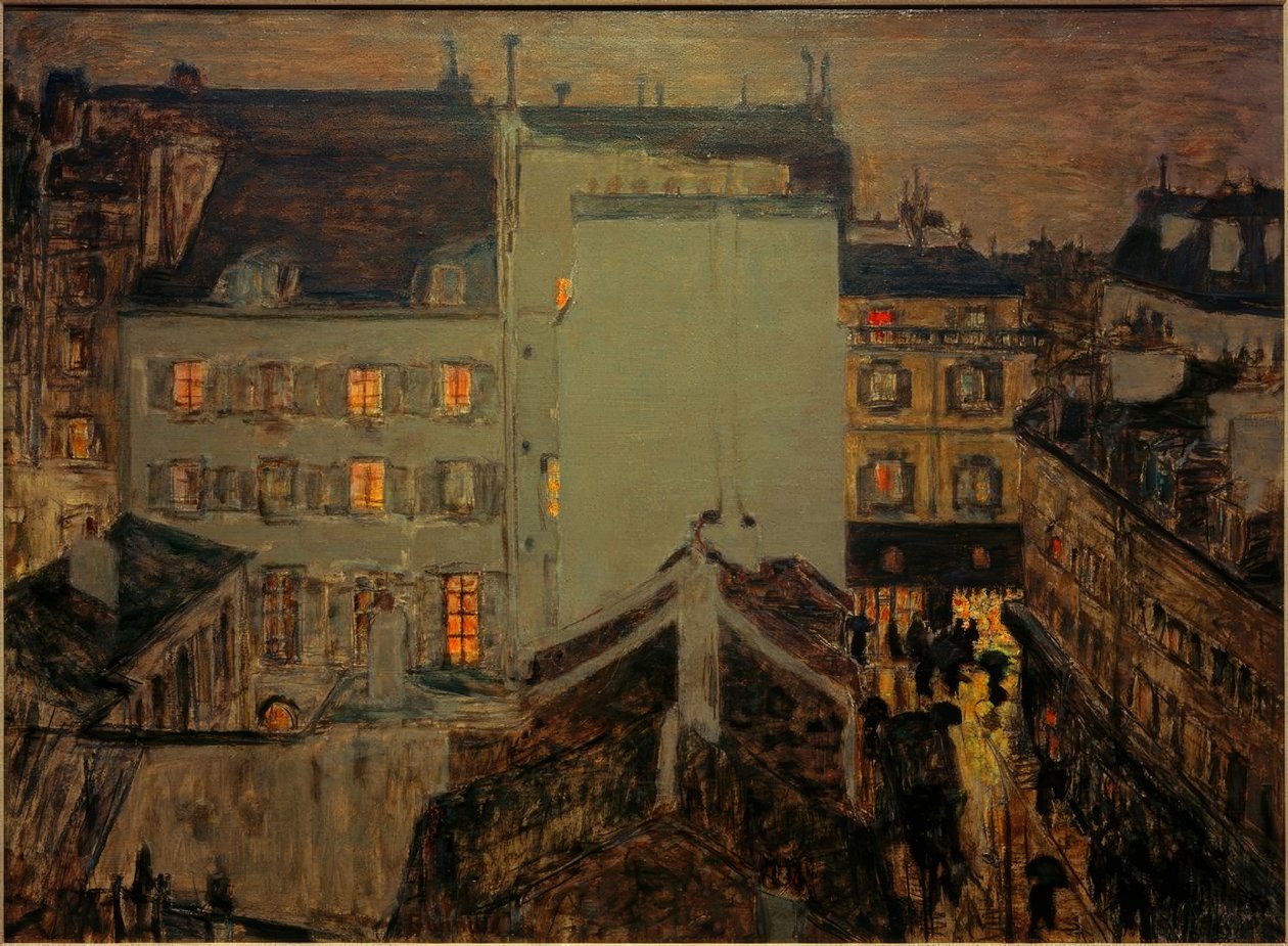 Montmartre w deszczu lub Rue Tholozé autorstwa Pierre Bonnard