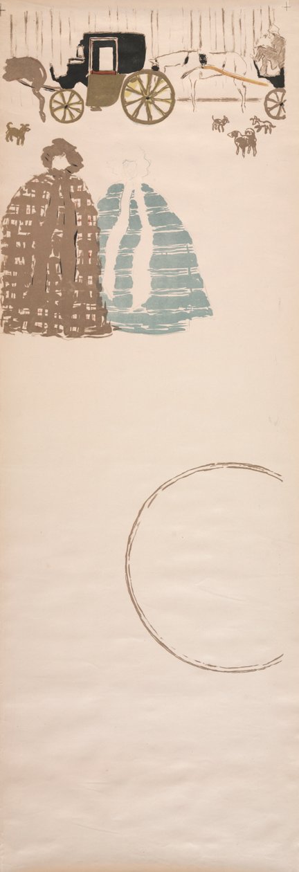 Promenada Pielęgniarek, Fryz Powozów, 1895. autorstwa Pierre Bonnard
