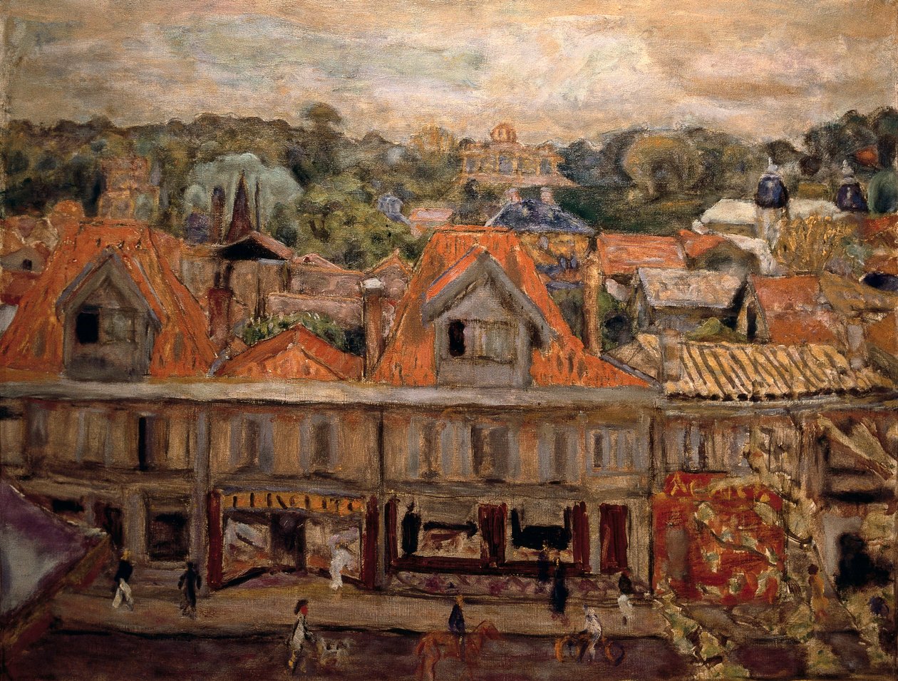 Ulica w Arcachon. 1930 (olej na płótnie) autorstwa Pierre Bonnard