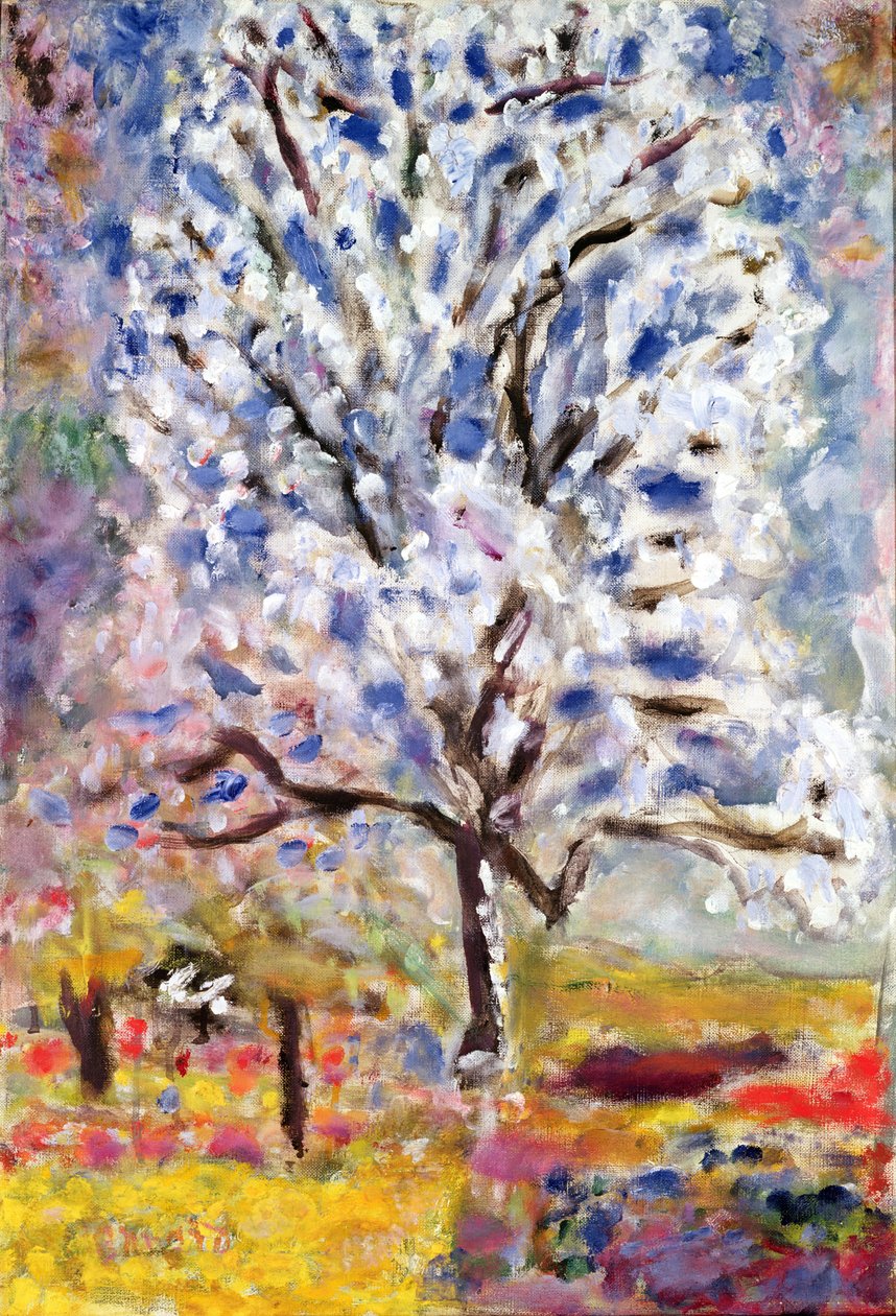 Drzewo migdałowe w kwiecie, 1947 autorstwa Pierre Bonnard