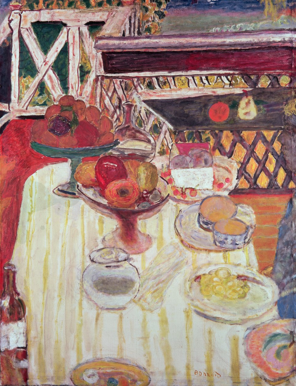 Letni Stół, ok. 1917 autorstwa Pierre Bonnard