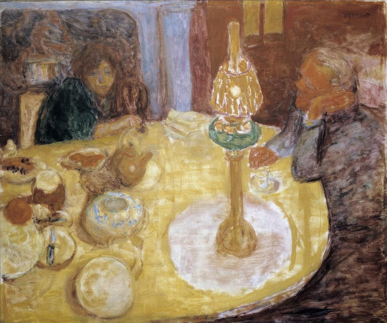 WIECZÓR POD LAMPĄ autorstwa Pierre Bonnard