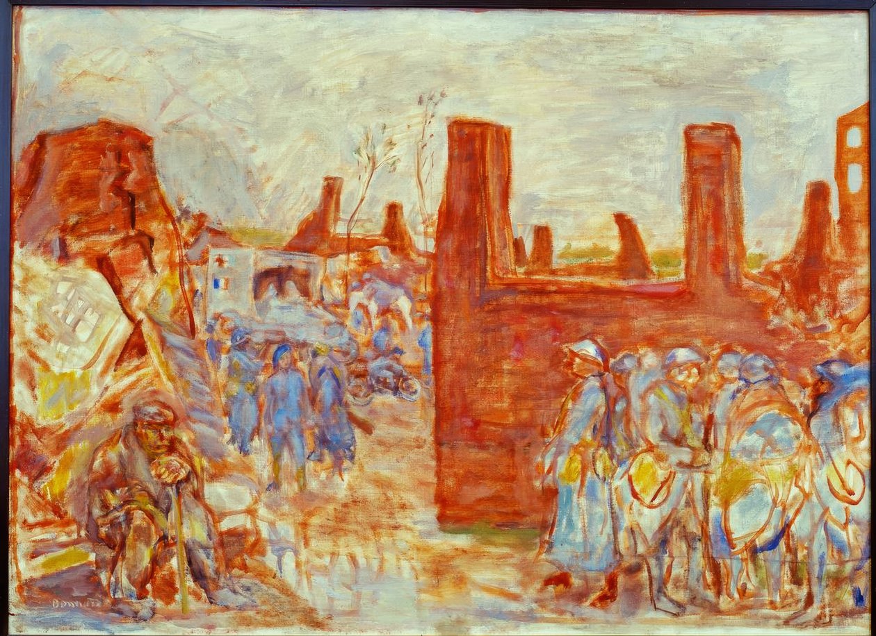 Zrujnowana wioska wokół Ham autorstwa Pierre Bonnard