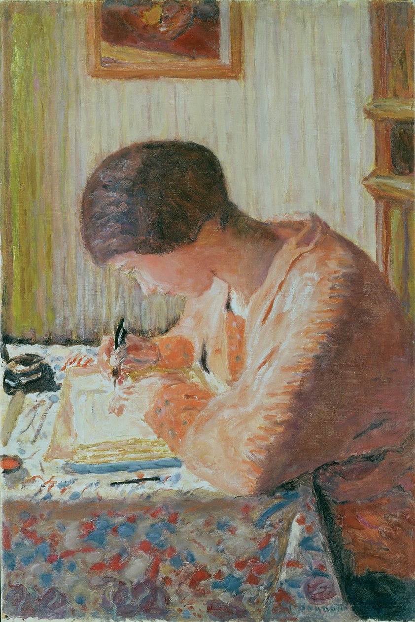 Kobieta pisząca autorstwa Pierre Bonnard