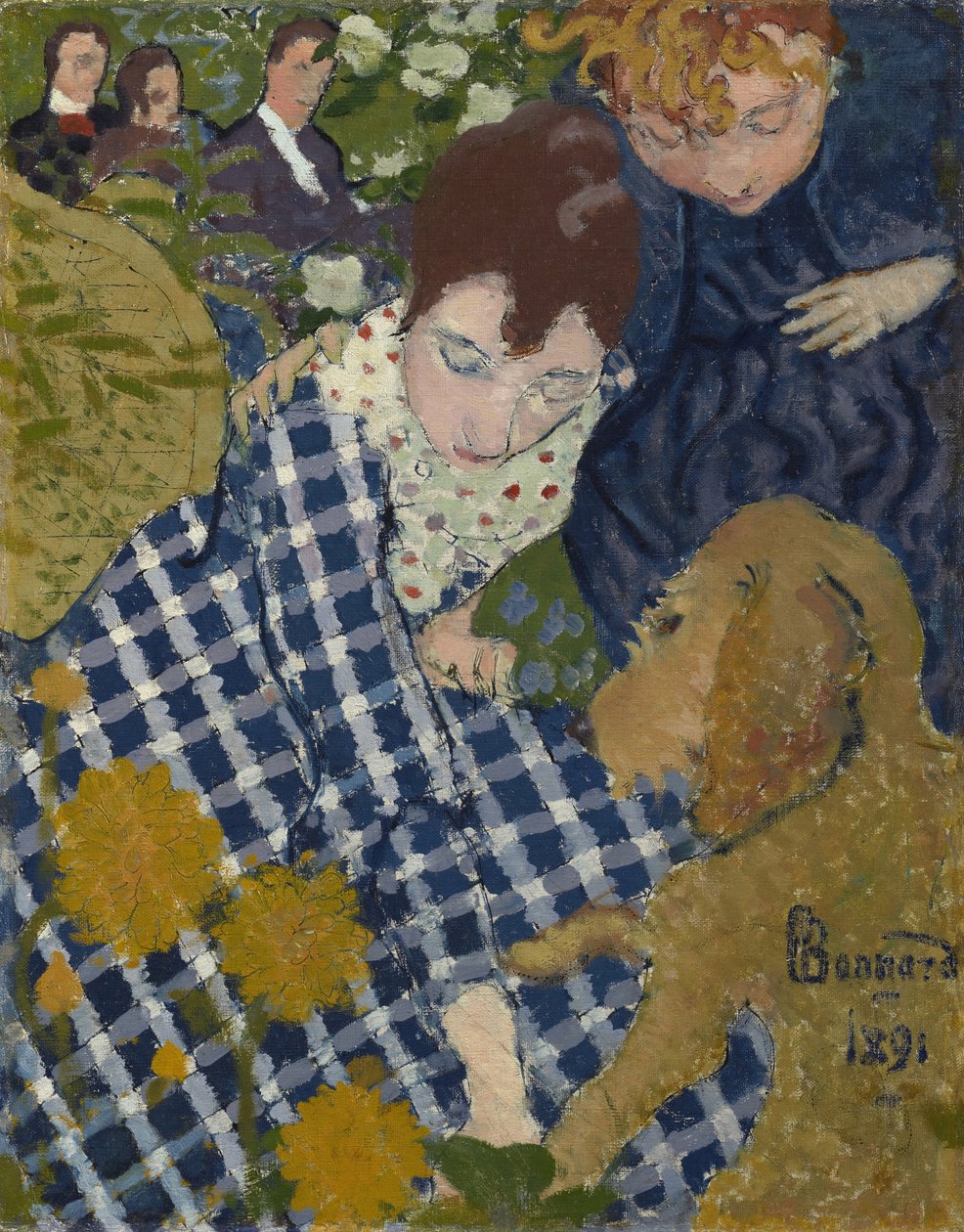 Kobiety z psem autorstwa Pierre Bonnard