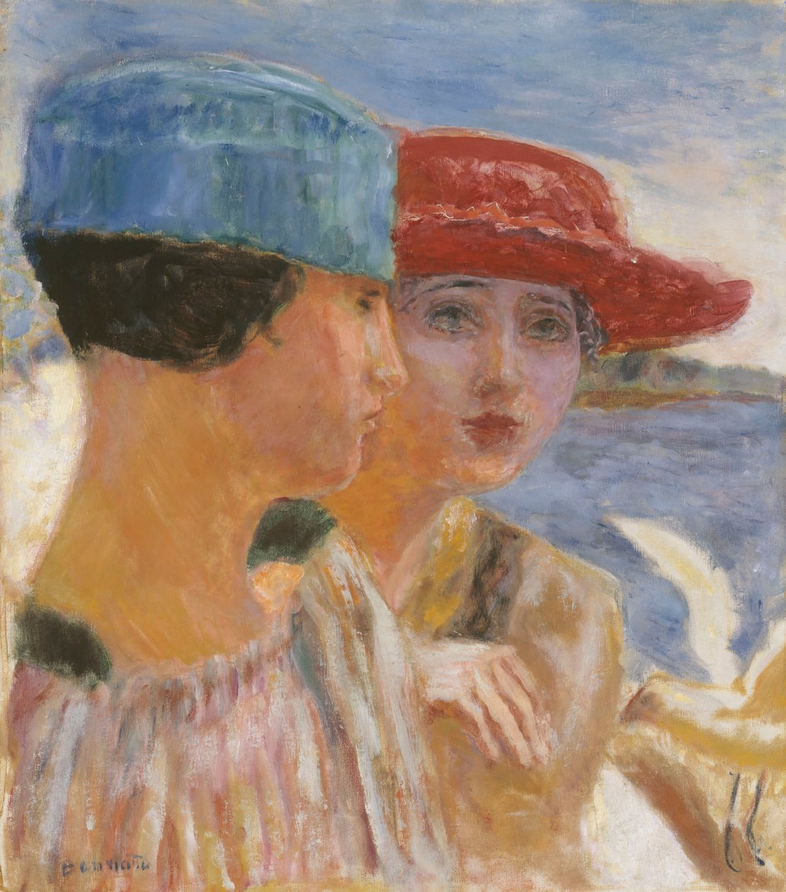 Młode dziewczyny z mewą, 1917. autorstwa Pierre Bonnard