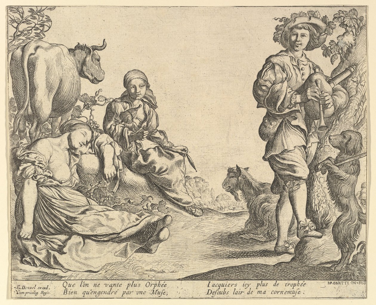 Dudziarz, 1610-50. autorstwa Pierre Brebiette