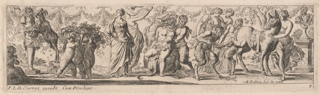 Pijany Silenus autorstwa Pierre Brebiette