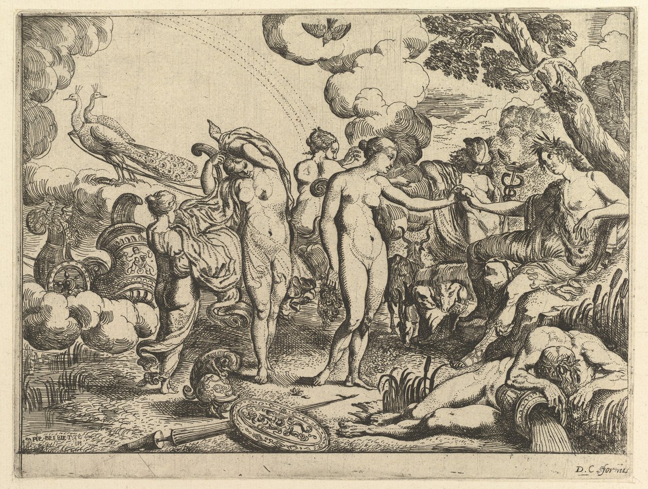 Wyrok Paryża, 1610-42. autorstwa Pierre Brebiette