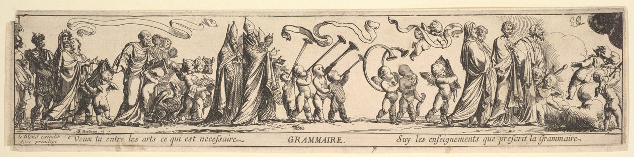 Triumf gramatyki, XVII wiek. autorstwa Pierre Brebiette
