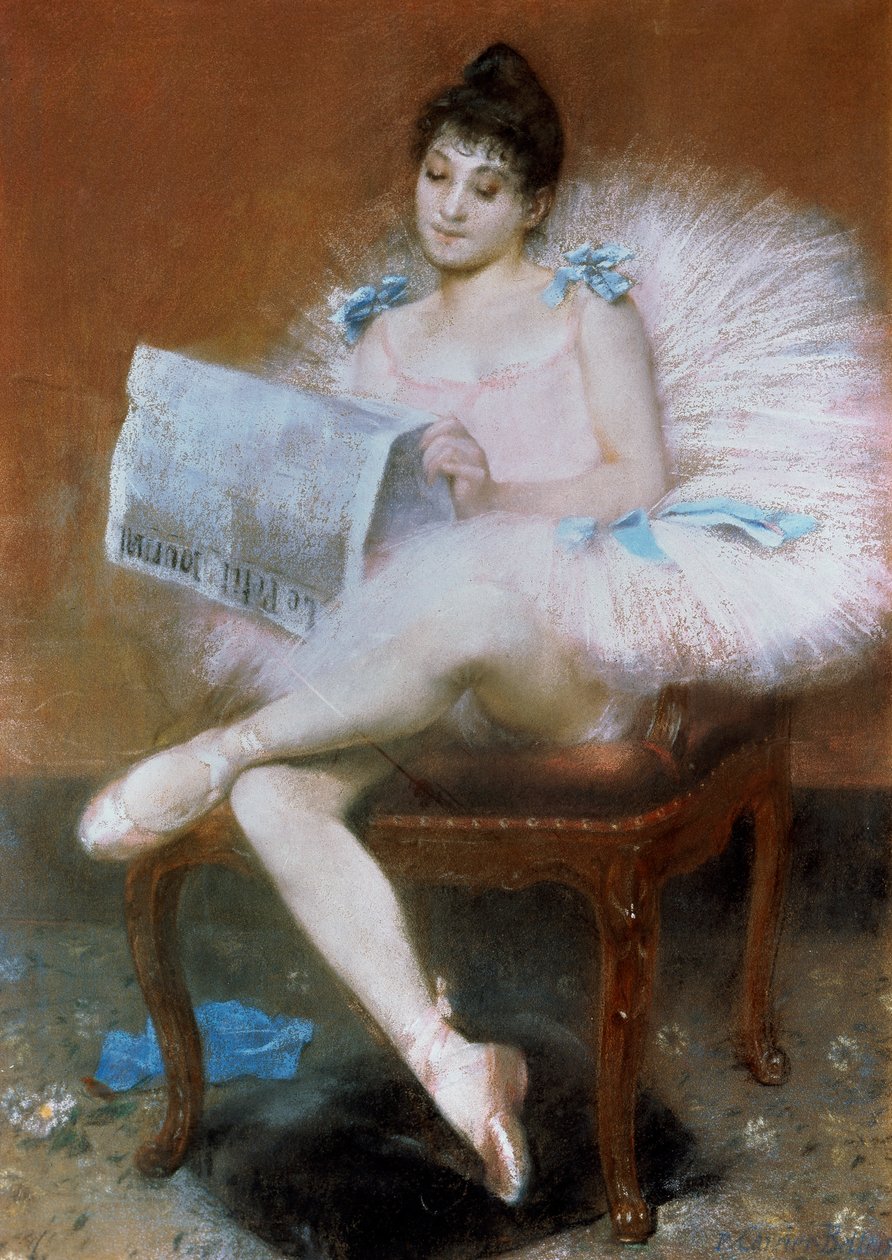 Siedząca tancerka baletowa, 1890. autorstwa Pierre Carrier Belleuse