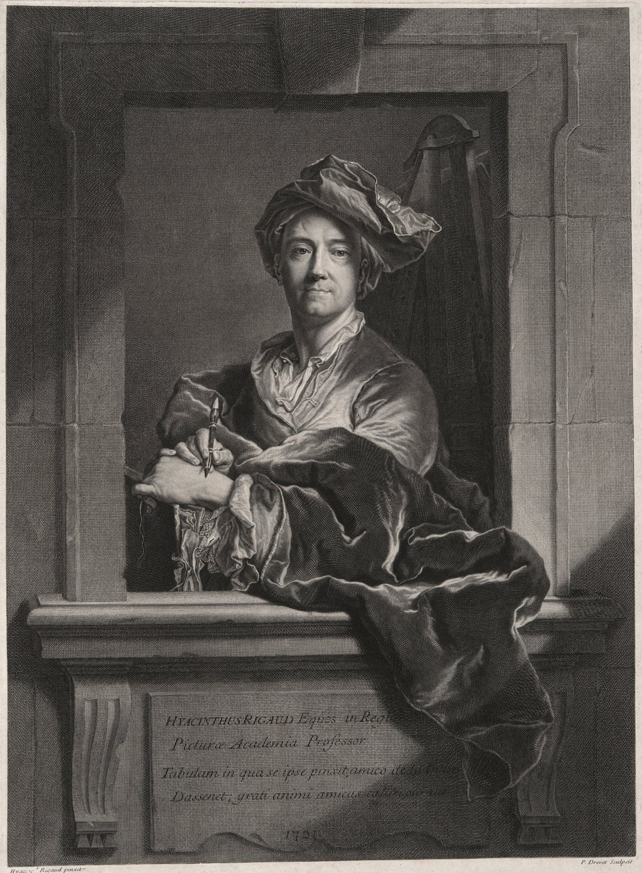 Hiacynt Rigaud (1659-1743) autorstwa Pierre Drevet