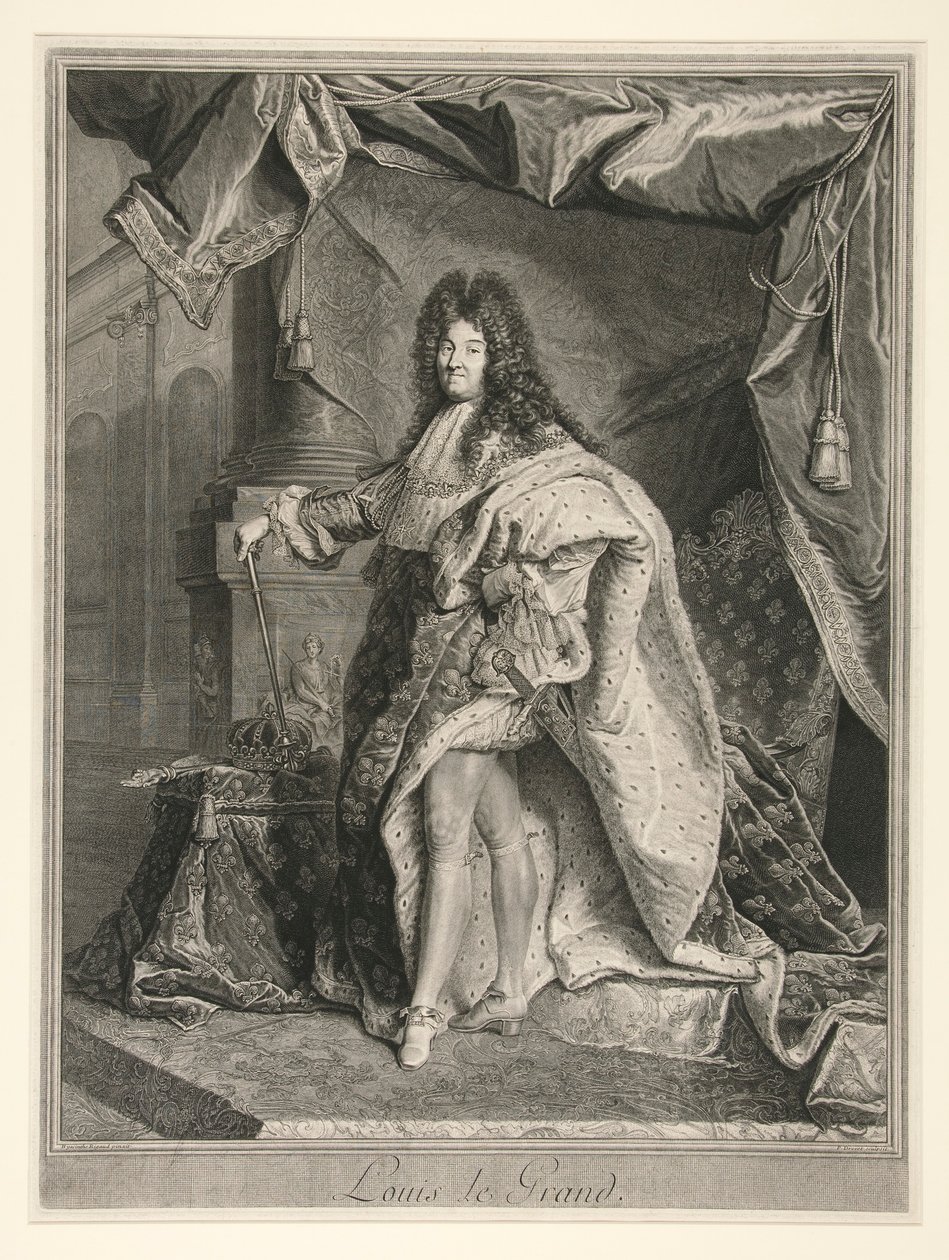 Ludwik XIV, król Francji (1638-1715) autorstwa Pierre Drevet