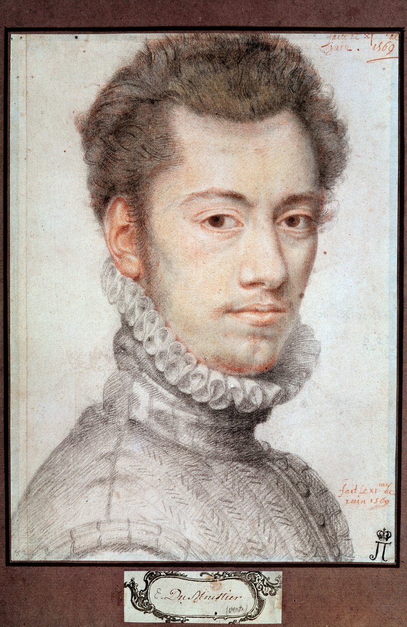 Portret Etienne Dumoustier, c1570 autorstwa Pierre Dumonstier I