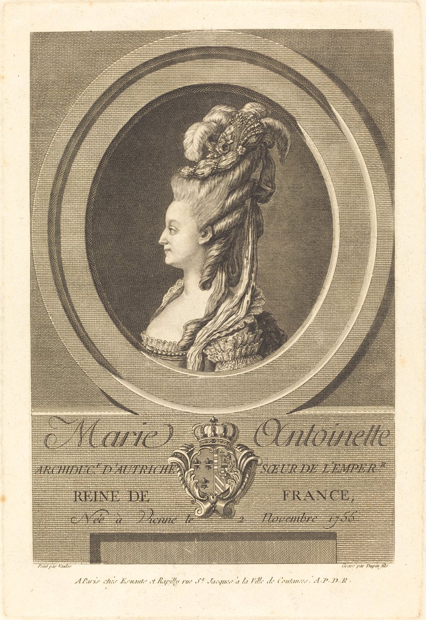 Maria Antonina autorstwa Pierre Dupin II after Carle Van Loo