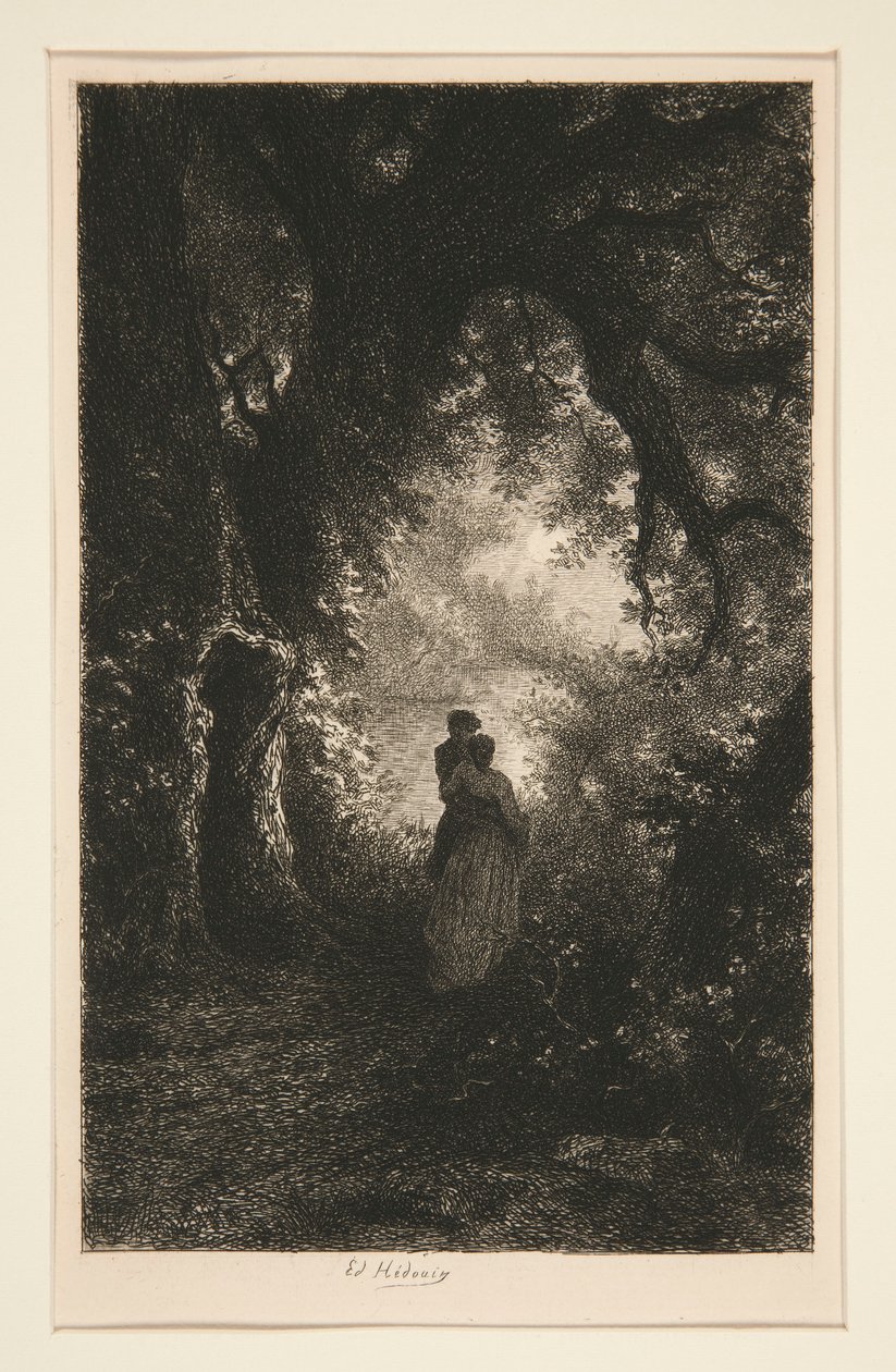 Cisza i noc lasu autorstwa Pierre Edmond Alexandre Hedouin