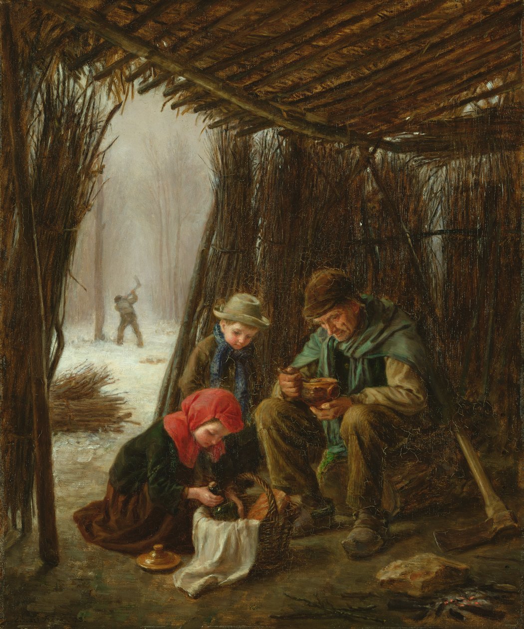 Posiłek drwala autorstwa Pierre Edouard Frere
