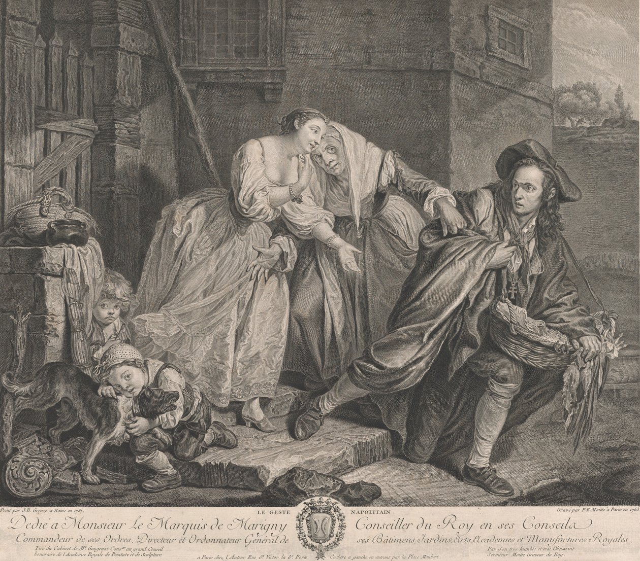 Gest neapolitański, 1763. autorstwa Pierre Etienne Moitte