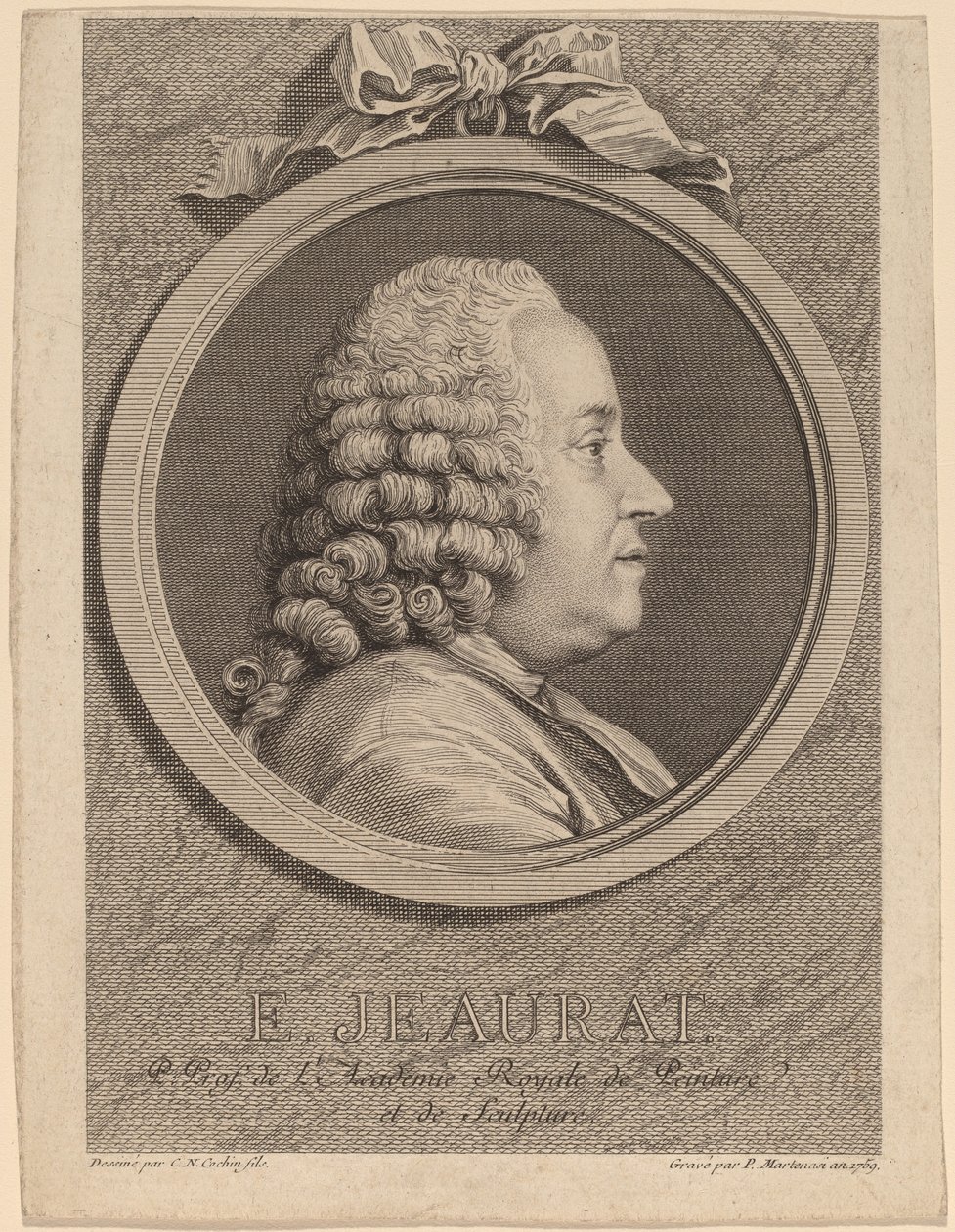Edme-Sebastien Jeaurat autorstwa Pierre Francois Martenasie after Charles Nicolas Cochin II