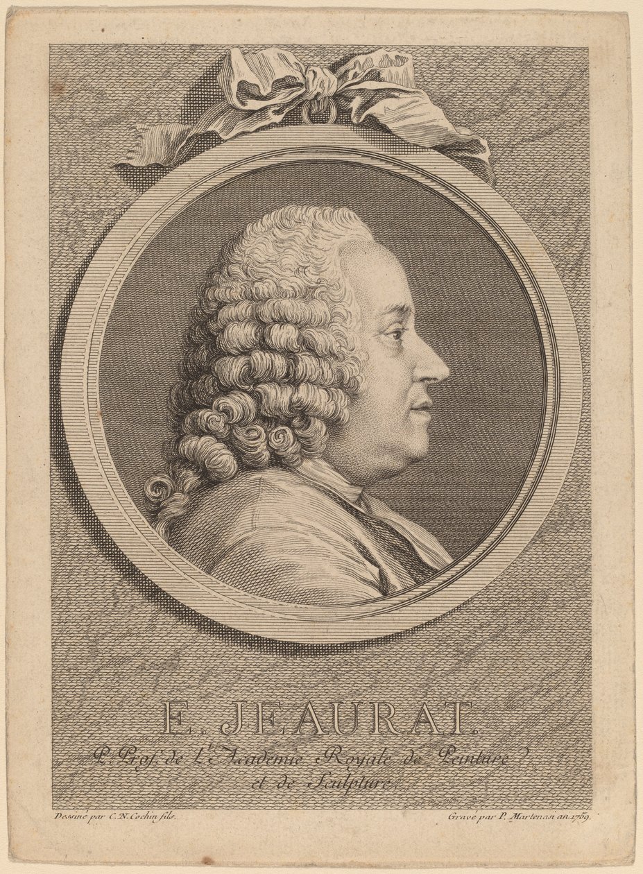 Edme-Sebastien Jeaurat autorstwa Pierre Francois Martenasie after Charles Nicolas Cochin II