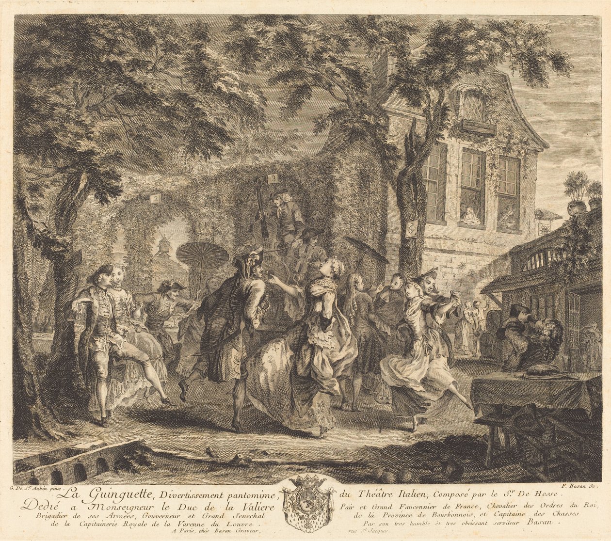 Tawerna autorstwa Pierre François Basan after Gabriel Jacques de Saint Aubin