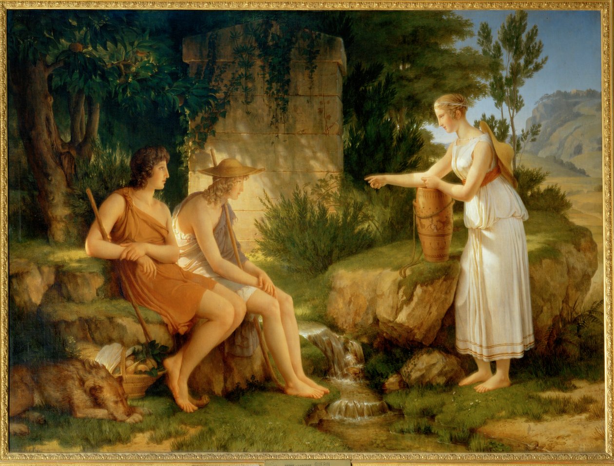 Pasterze przy grobie Amyntasa ... autorstwa Pierre Guérin
