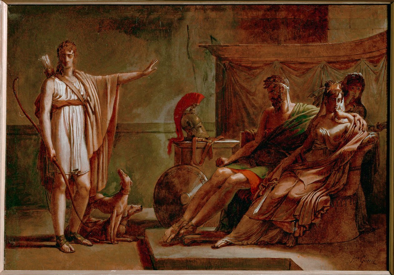 Phaedra i Hyppolyte, szkic ... autorstwa Pierre Guérin