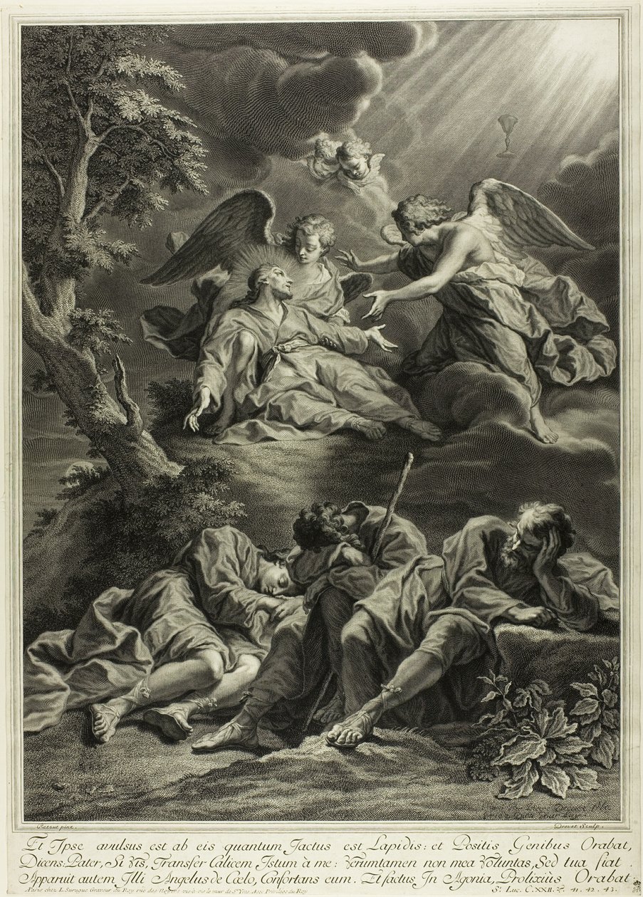 Chrystus w Getsemani autorstwa Pierre Imbert Drevet