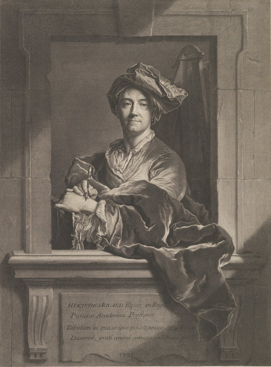 Portret Hiacynta Rigauda, ​​1721 r. autorstwa Pierre Imbert Drevet