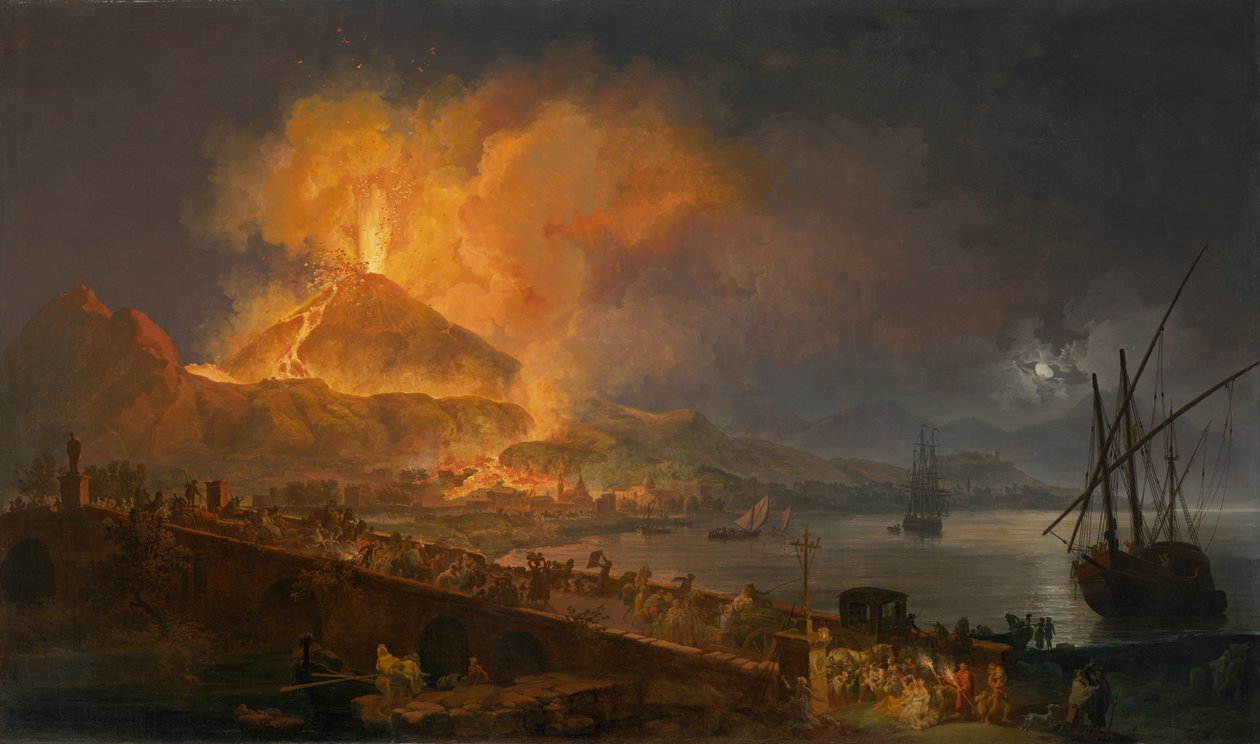 Erupcja Wezuwiusza, 1777 autorstwa Pierre Jacques Volaire