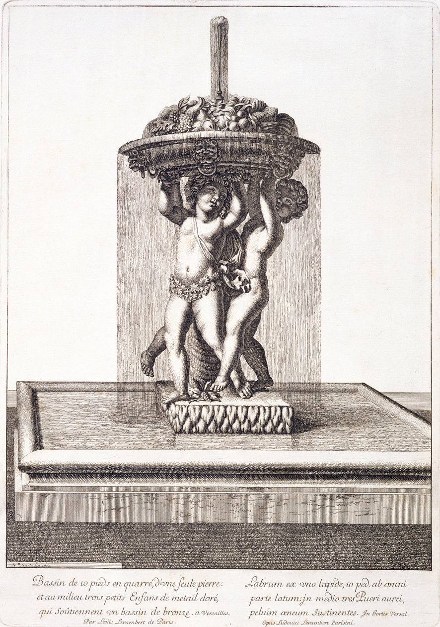 Fontanna Louisa Leramberta w Wersalu, 1673 autorstwa Pierre Lepautre