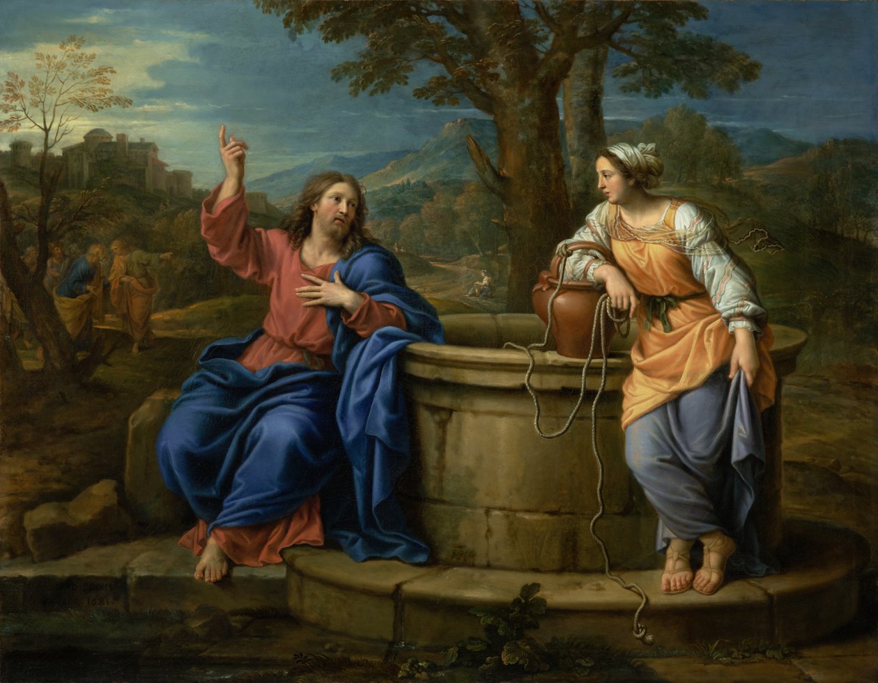Chrystus i Niewiasta Samarii autorstwa Pierre Mignard