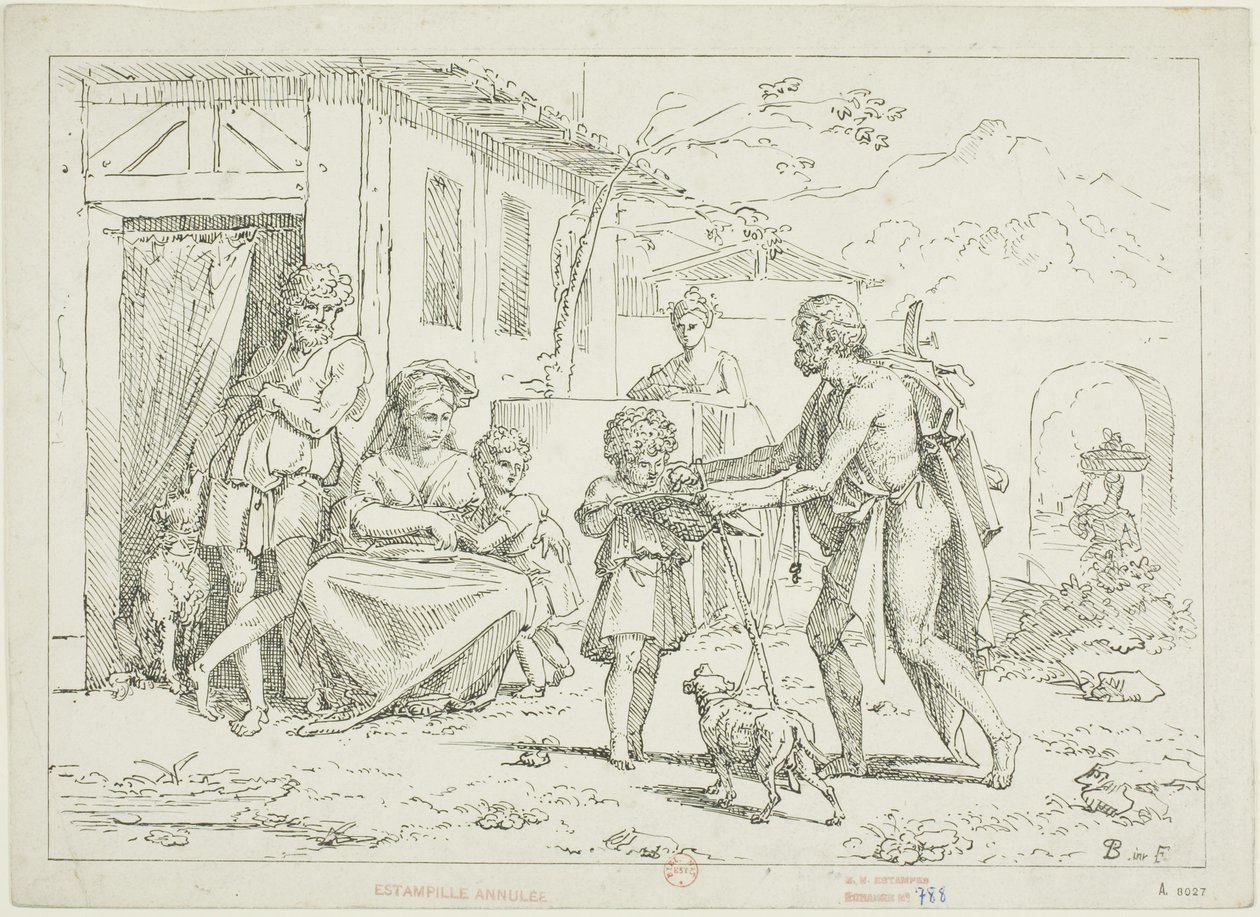 Homera autorstwa Pierre Nolasque Bergeret