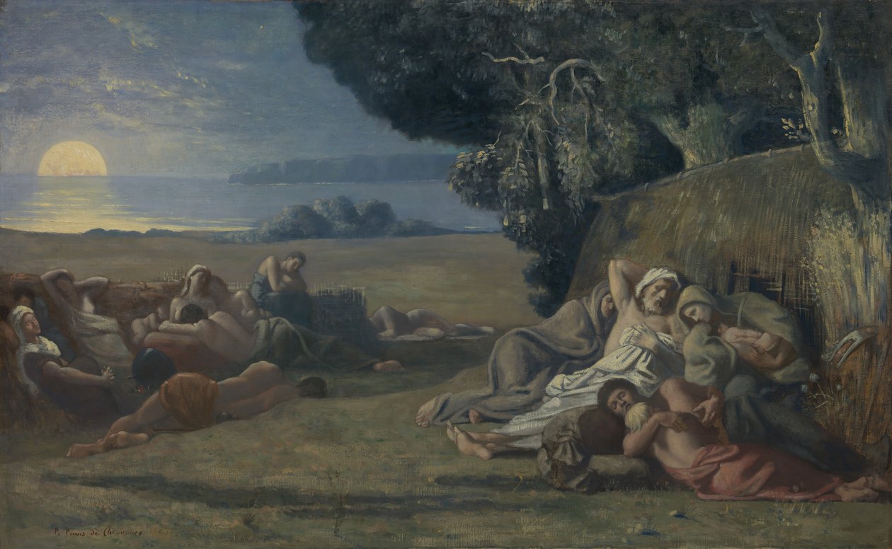 Sen, ok. 1867-70. autorstwa Pierre Puvis de Chavannes