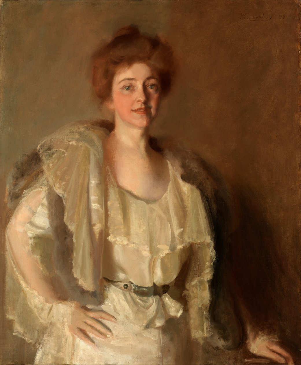 Alice Barney w Whites and Browns, 1898. autorstwa Pierre Troubetzkoy