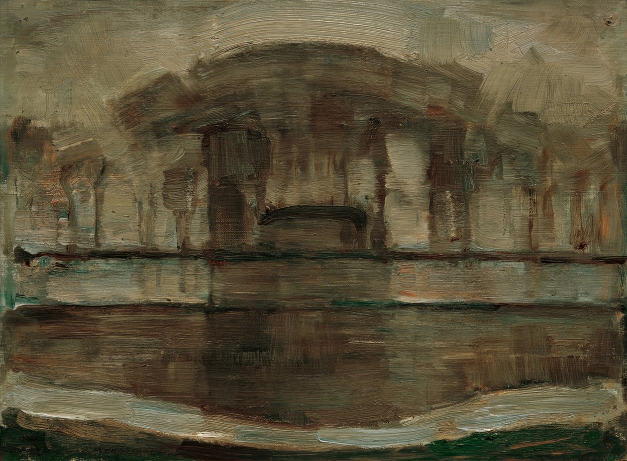 Farma Geinrust we mgle autorstwa Piet Mondrian