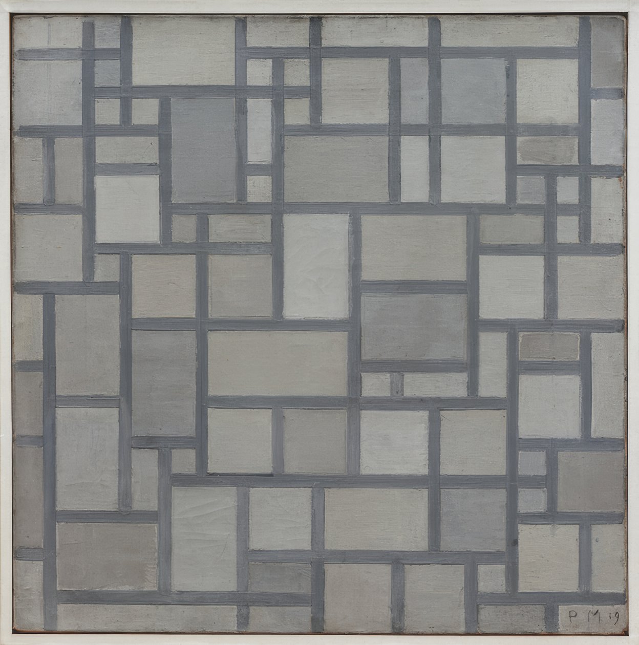 Kompozycja z siatką 7 autorstwa Piet Mondrian