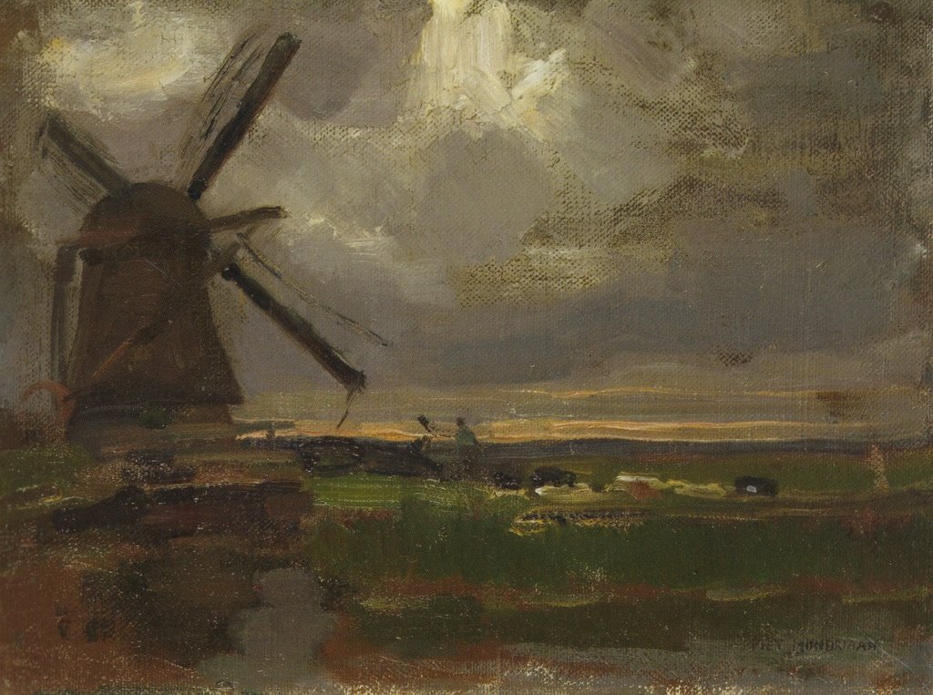Wiatrak w t Gein autorstwa Piet Mondrian