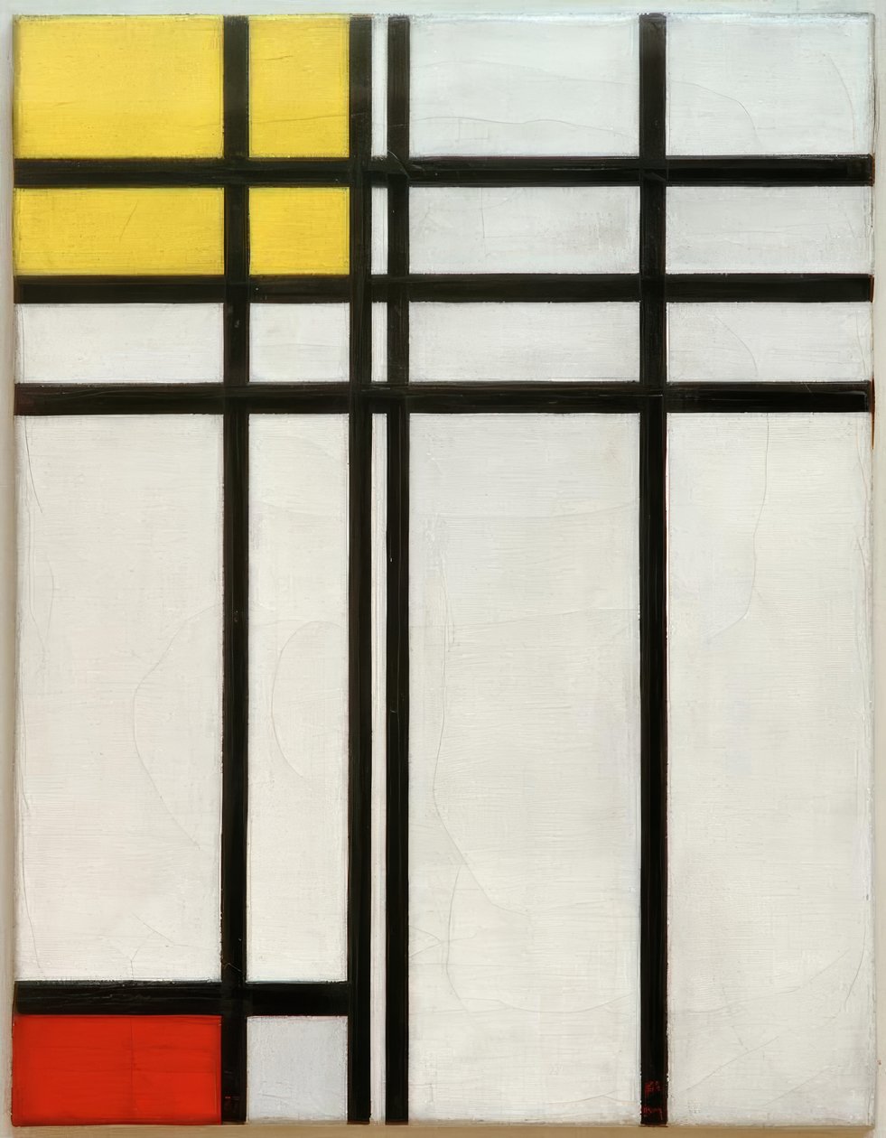 Nr I: Sprzeciw linii, czerwonej i żółtej autorstwa Piet Mondrian