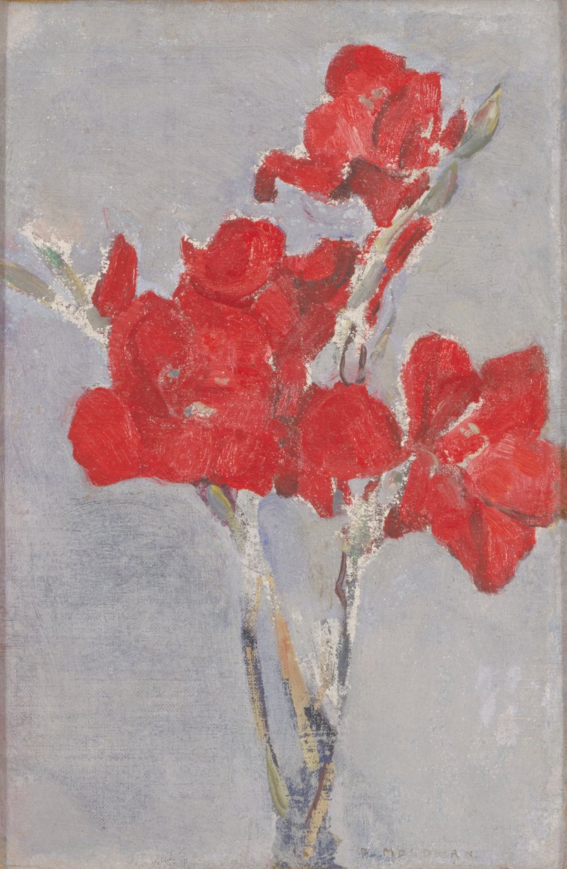 Czerwone mieczyki, ok. 1906 r. autorstwa Piet Mondrian