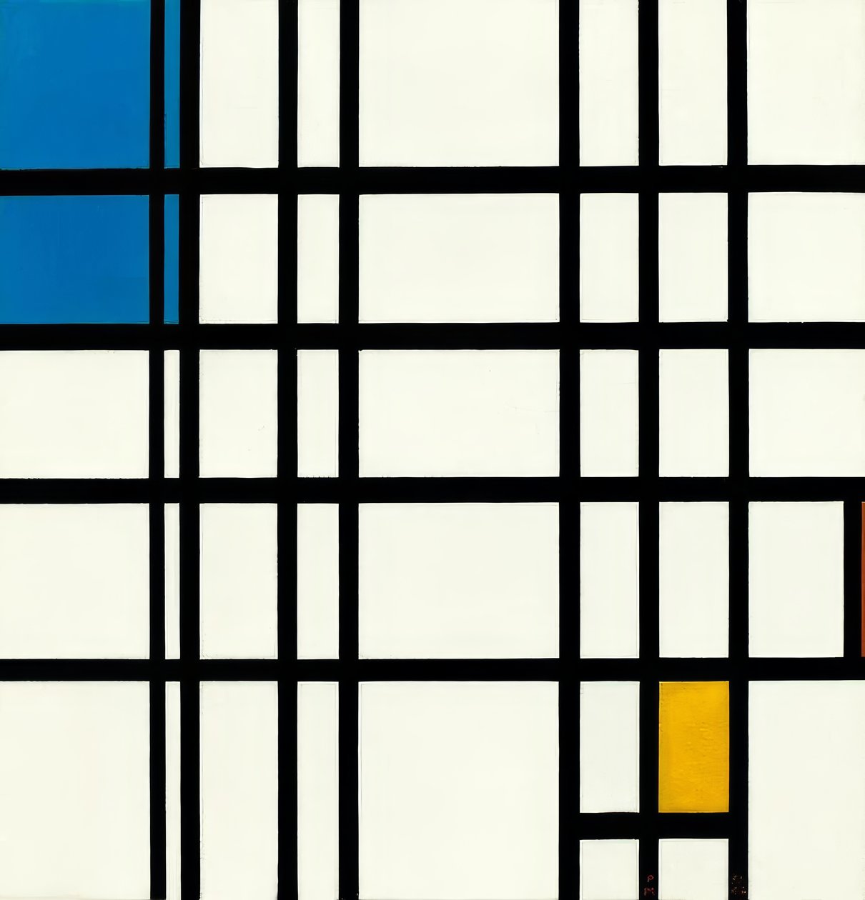 Rytm linii prostych autorstwa Piet Mondrian