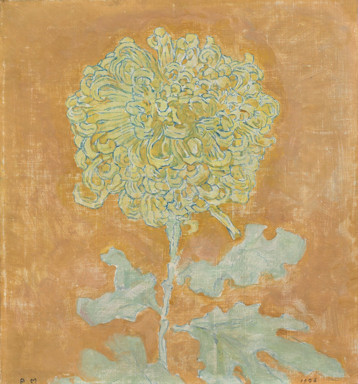 Chryzantema autorstwa Piet Mondrian