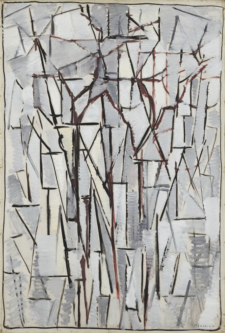 Drzewa kompozycyjne 2, 1912-13 autorstwa Piet Mondrian